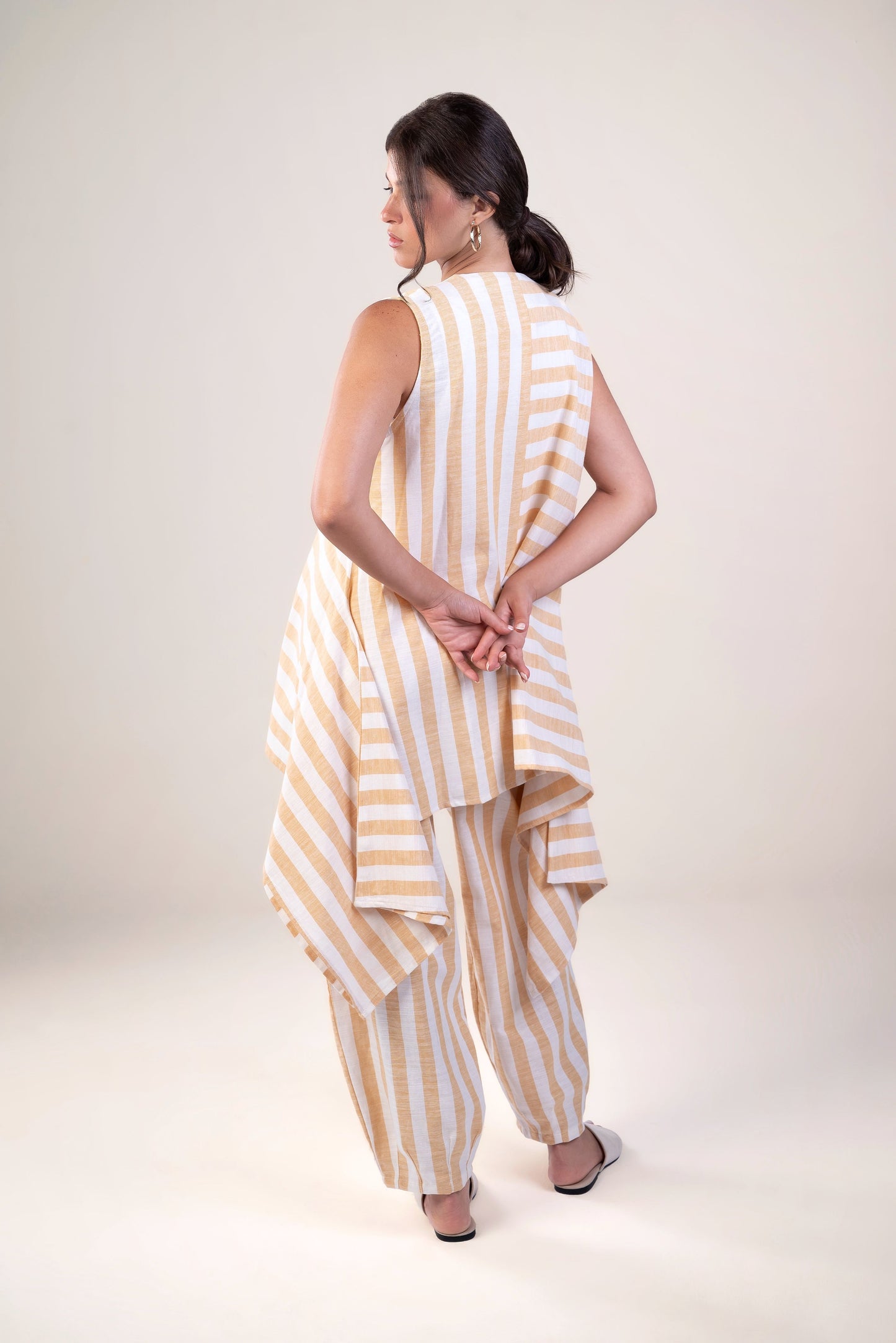 Stripped Yellow Linen Suit