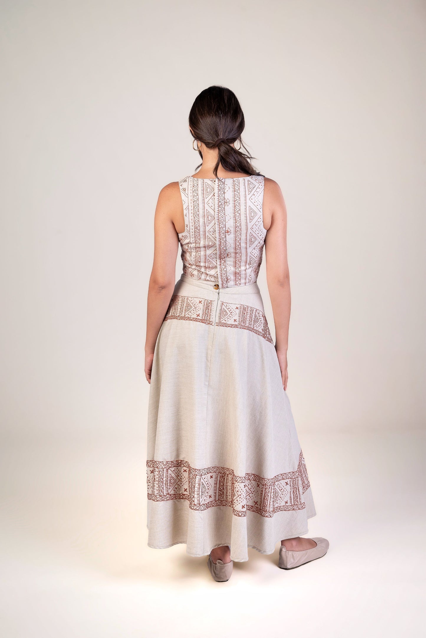 Long Embroidered Bab Skirt