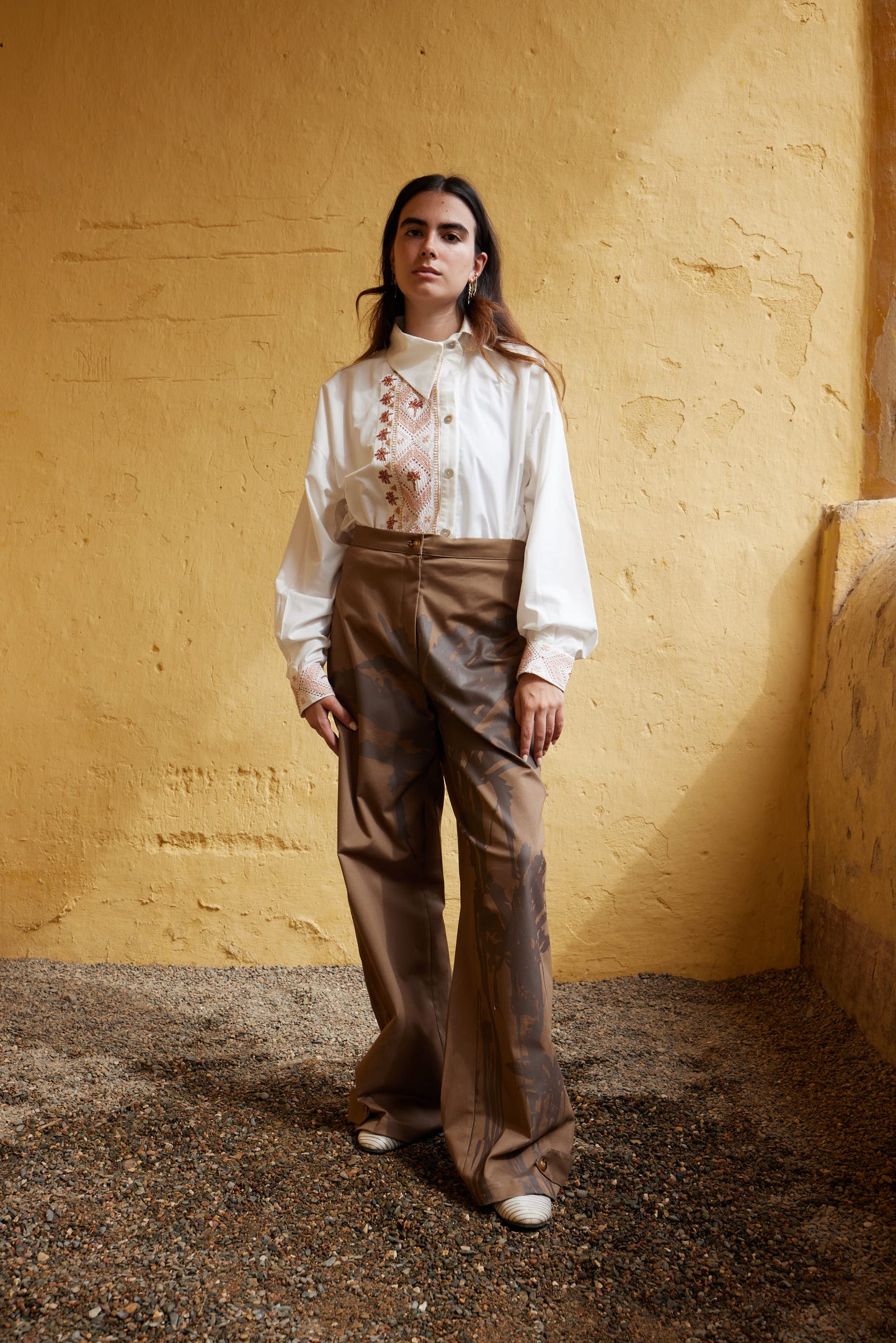 Brown Wide Leg Pants