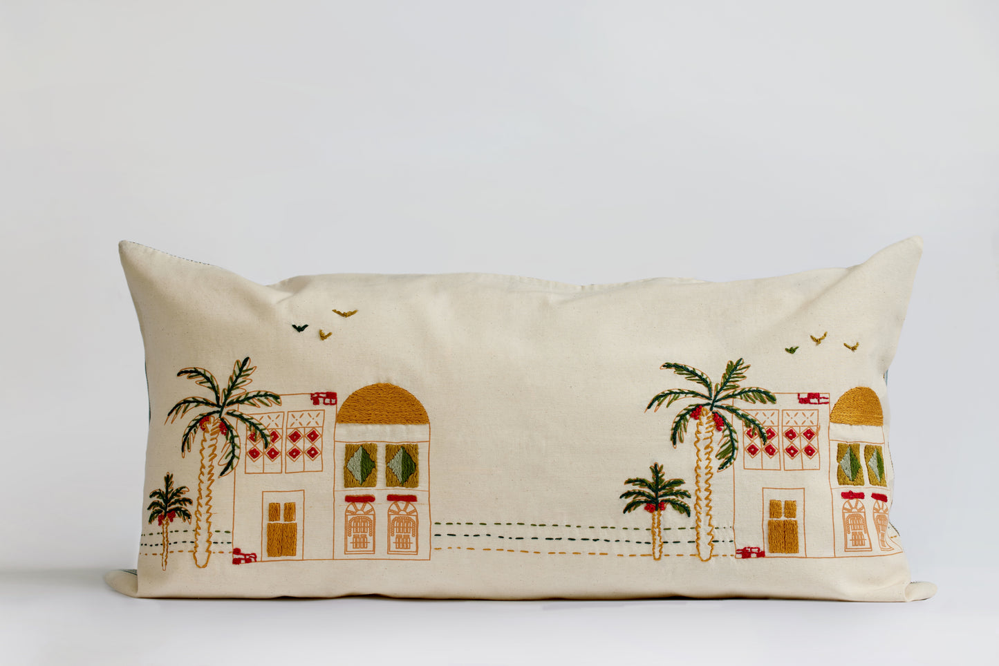 Rectangle Village Beige Cushion
