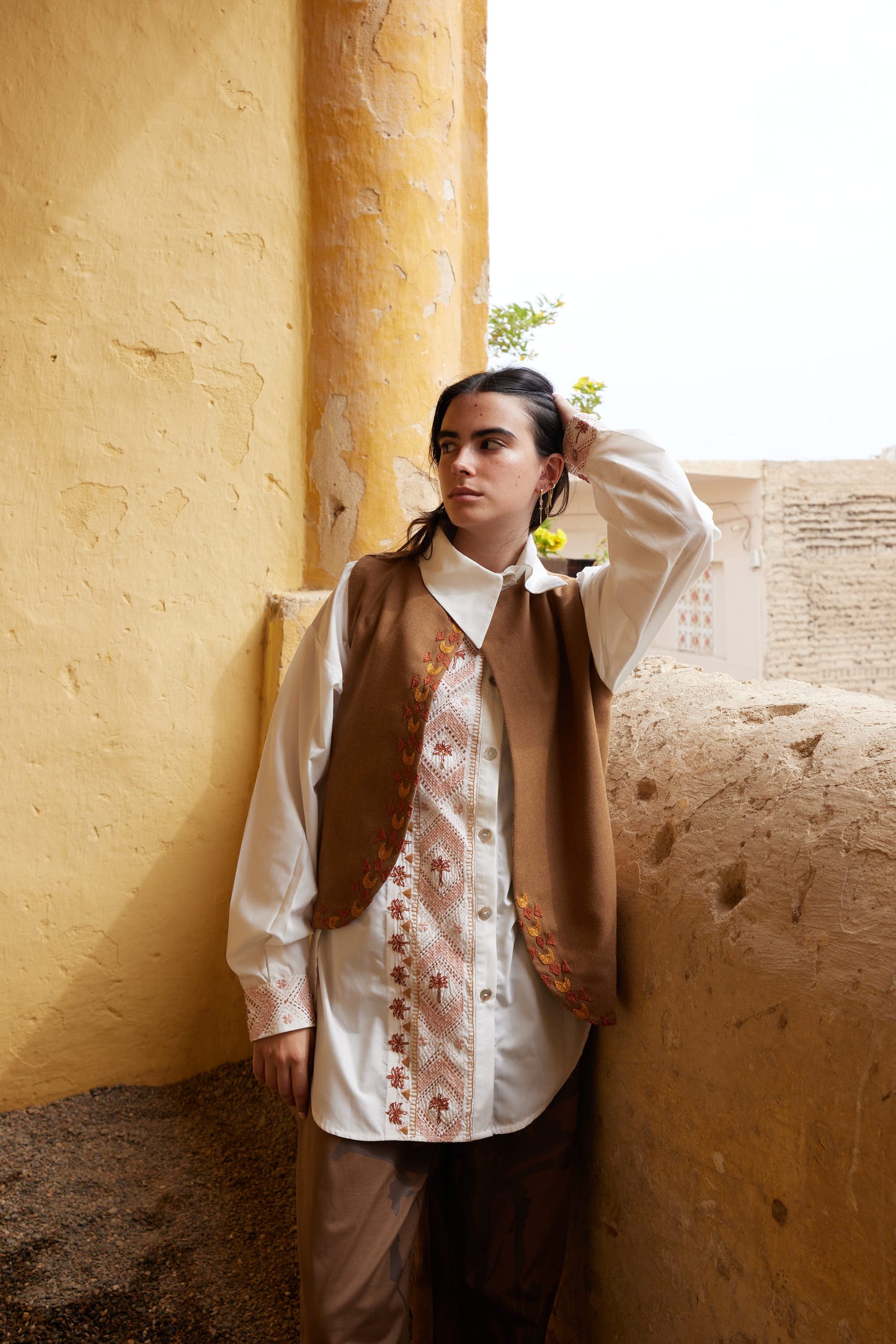 Palm Embroidered Shirt