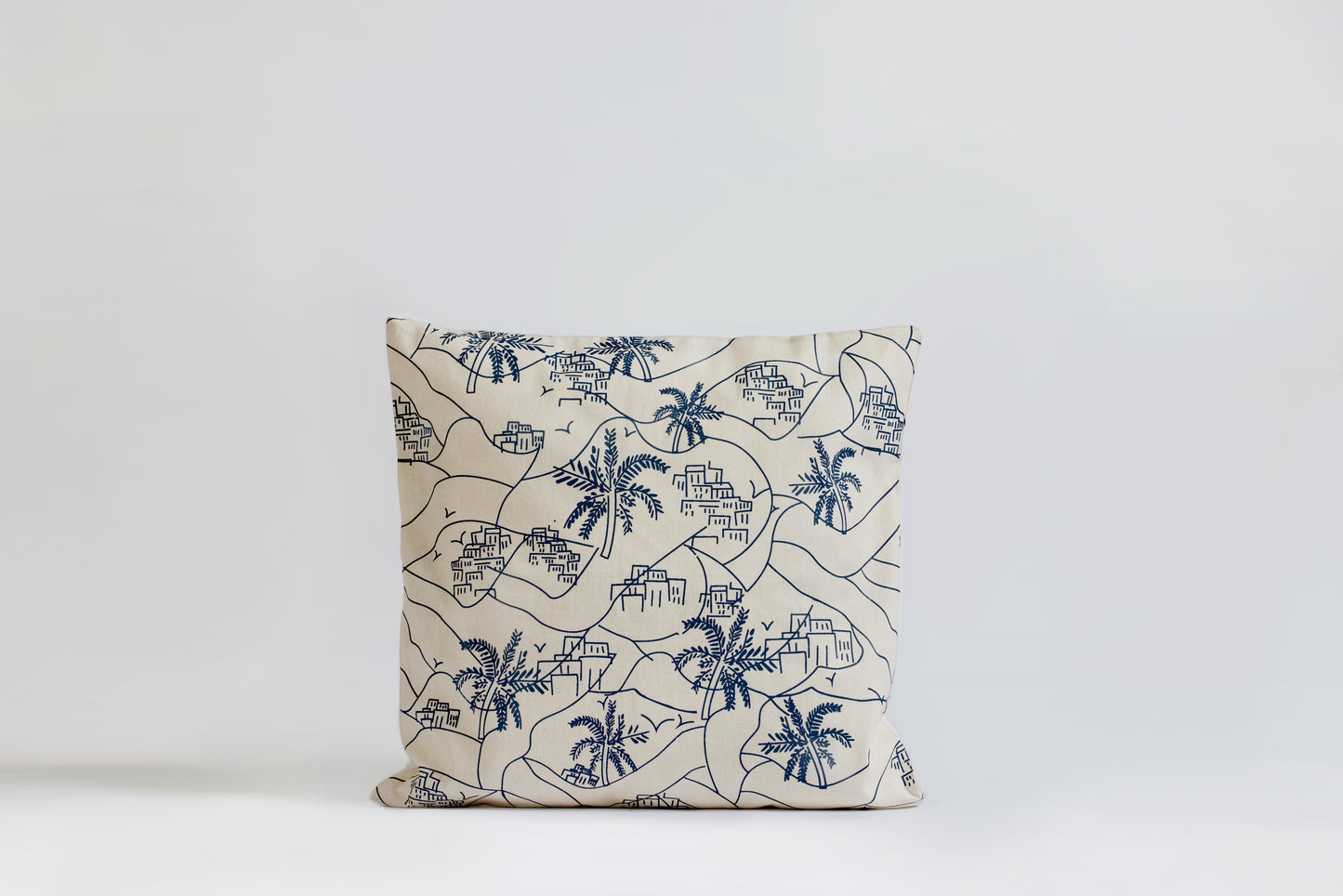 Village printed Square Cushion