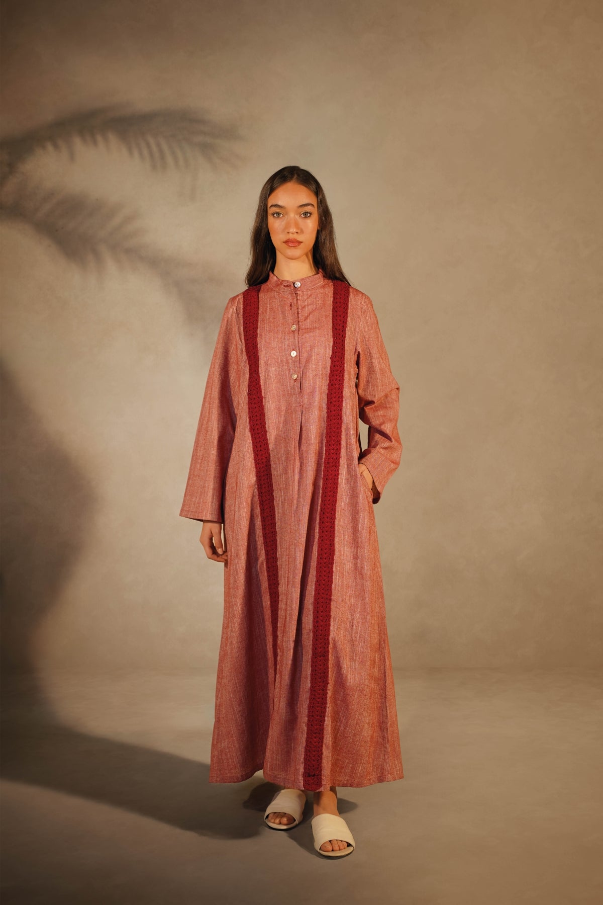 Brick Crochet Line - Linen Galabeya
