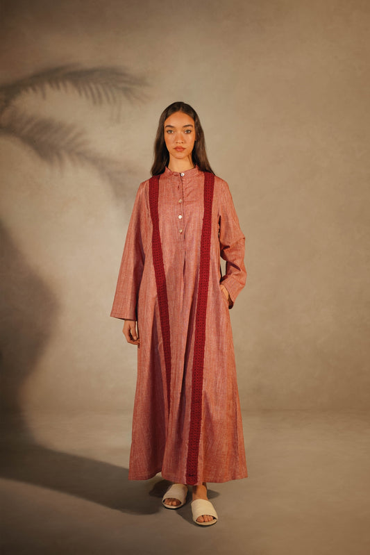 Brick Crochet Line - Linen Galabeya