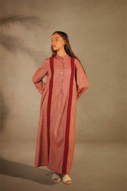 Brick Crochet Line - Linen Galabeya