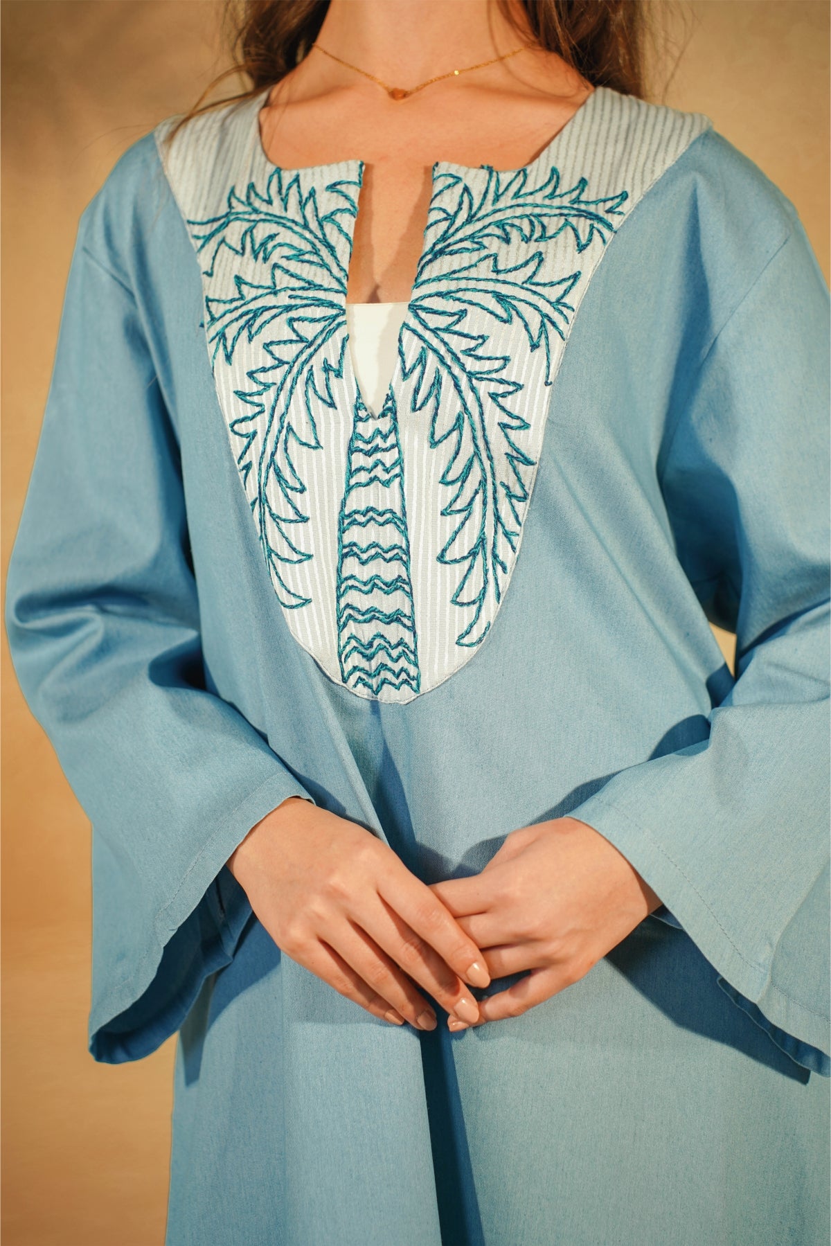 Palm Embroidery Denim x Alaga Galabeya