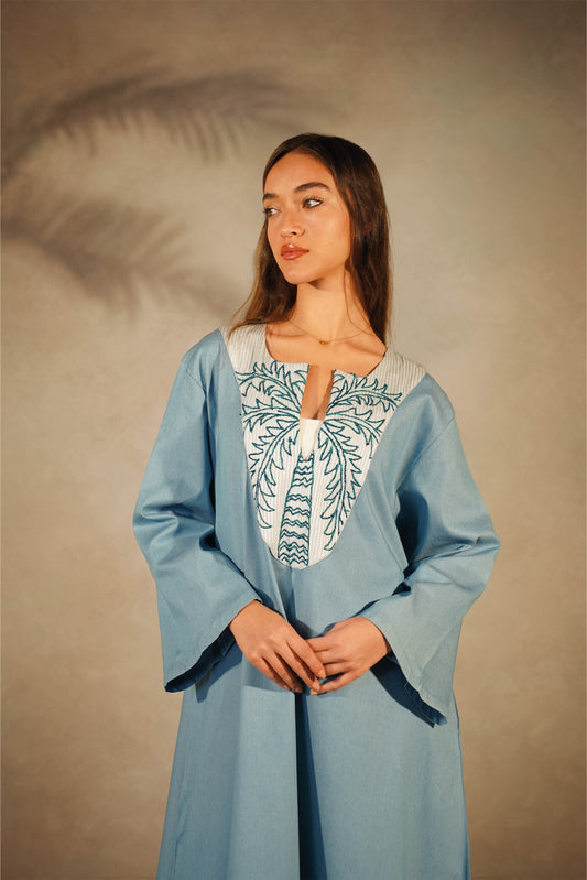 Palm Embroidery Denim x Alaga Galabeya