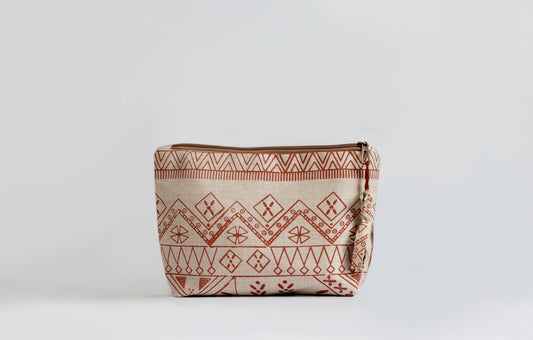 Beige Bab Printed Clutch